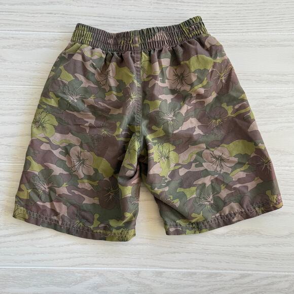 Op Boy’s XS (4-5) Green Camouflage Swim Trunks with Mesh Lining - Picture 2 of 5
